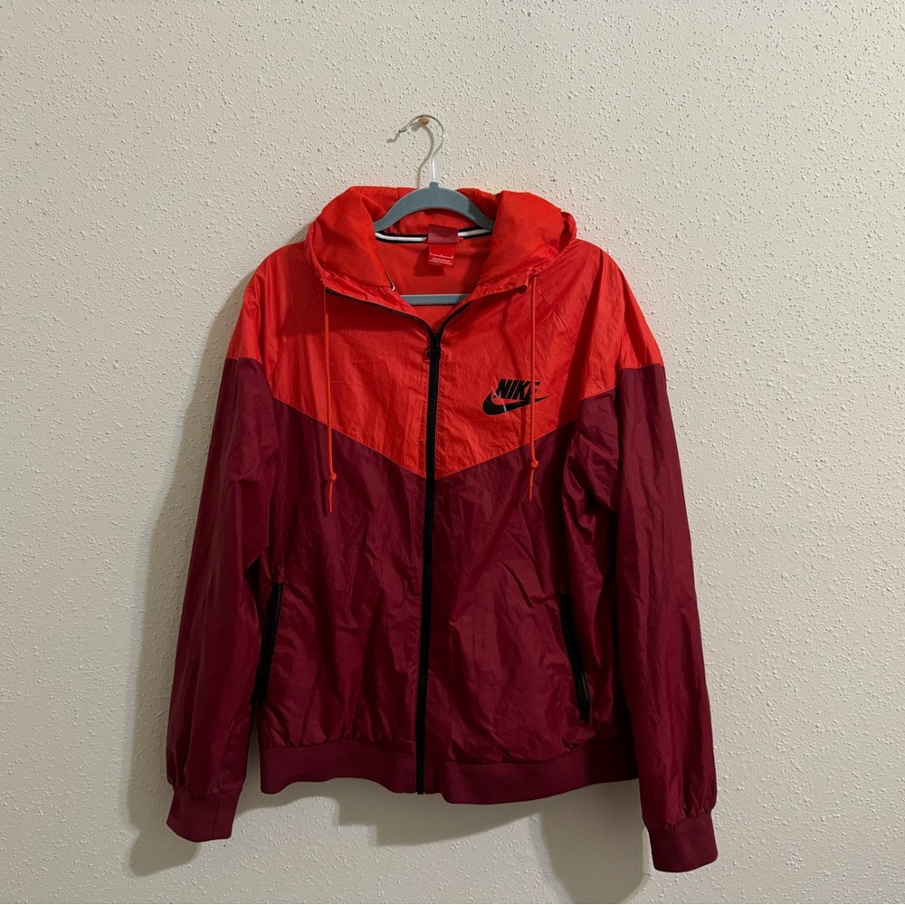 Nike Windrunner Jacket Two Tone Red Burgundy - Si… - image 1